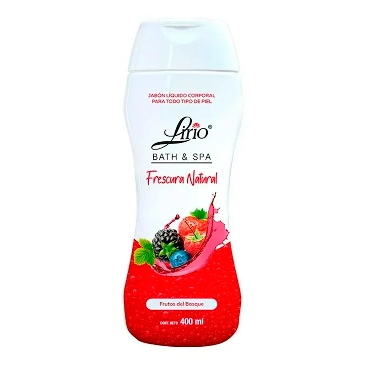 Jabon Liquido Lirio Bath&Spa Frutos Rojos 400 MLL
