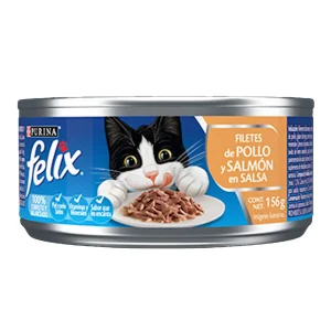Felix Alimento Humedo Salmon Pollo Salsa Filete 156 GRS