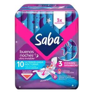 T Saba U.Invisible Noc+2Pqinv Ultra  C/A 10 PZS