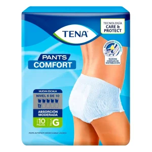 Inactivovariedadcalzon Tena Confort Gde+2Pz C/U Tena Confort Gde Conf R.Int Gde +2Pz 10 PZS