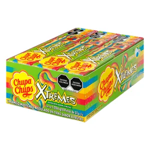 Exh Dul Chupa Chups Xtreme Frutas Tira C/Ice+J 57 GRS