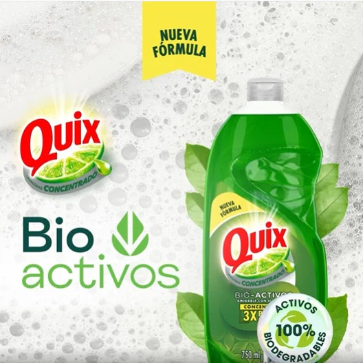 Quix Lavaloza concentrado limón 2 x 750 cc - Imagen 2