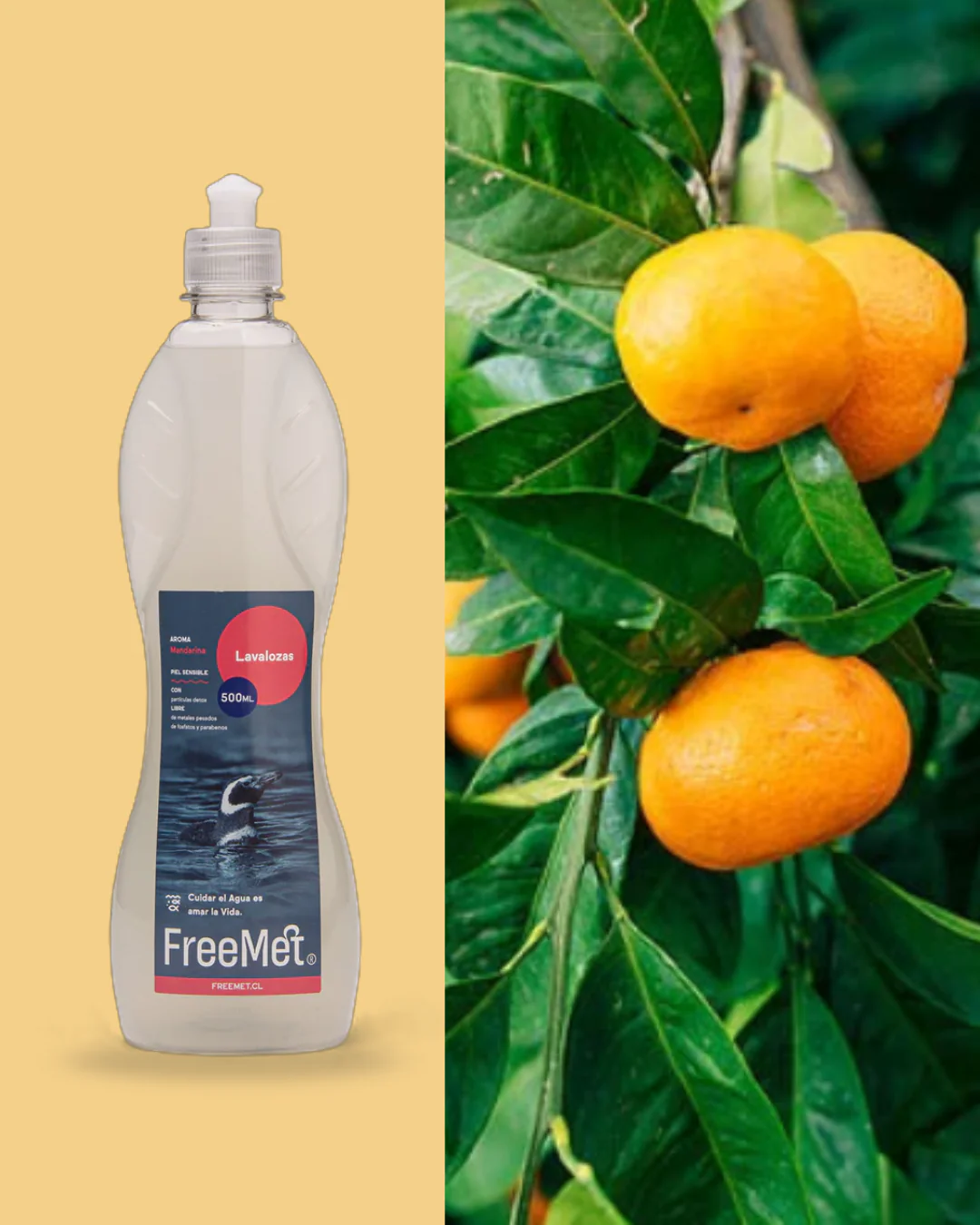 Freemet Lavaloza concentrado Mandarina 500 cc - Imagen 2