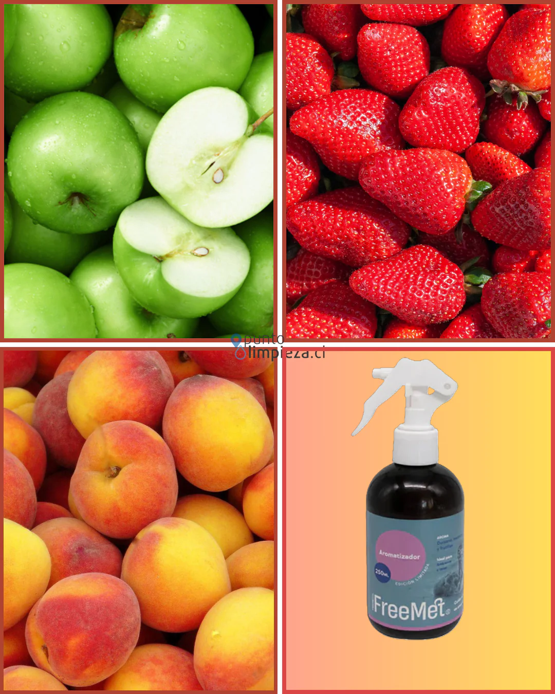 FreeMet Aromatizador de ambiente y telas Durazno, manzana y frutillas 250ml - Imagen 2