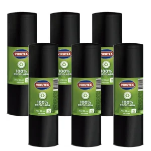 Virutex Bolsa de Basura Mediana 70 x 90 cm 6 x 10 unid