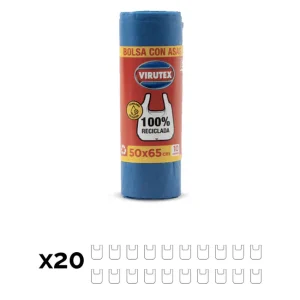 Virutex Bolsa de Basura con Asas 50 x 65 cm 20 x 10 unid