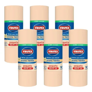 Virutex Bolsa de Basura Aroma Vainilla 50 x 70 cm 6 x 10 unid