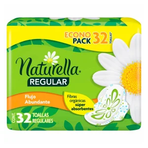 Toalla Femenina Naturella Manzanilla C/A 32 PZS