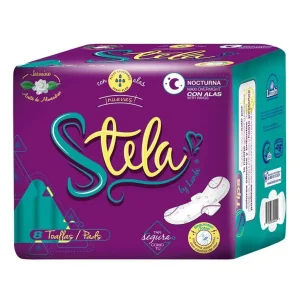 Toalla Femenina Stela Nocturna Flujo Abundante C/A 8 PZS