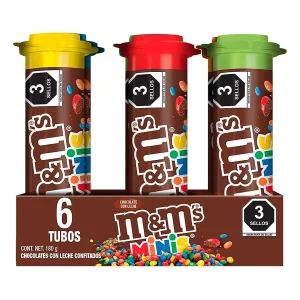 Exh Choco M&M Minis Tubo Mars 30 GRS