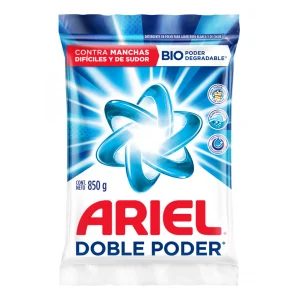 Detergente En Polvo Ariel Quita Grasa 850 GRS