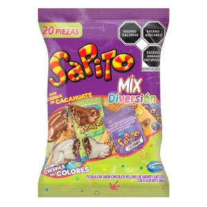 Chocolat Exh Choco Arcor Sapito Mix Sapito Cacahuate/Colores 10 GRS