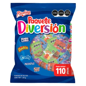 Exhibidor Dulce Ricolino Diversion Paquete 1.38 KGS