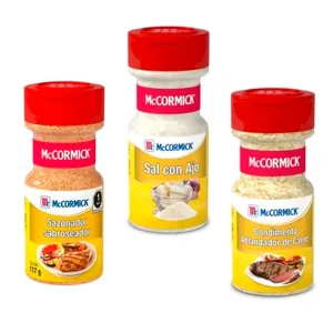 Especia Exh Esp. Mc Ajo 125G+A.Carne155G+S.Sabr117G+Asador Mc Ajo Picado S/C 4 PZS