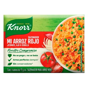 Tira De Sobres Knorr Mi Arroz Rojo 17 GRS