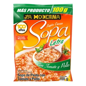 Sopa Sopa Moderna Tom Letra Moderna Con Pollo 100 GRS