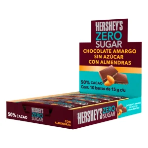 Chocolat Exh Choco HersheyS Bar Alm Zero Azucar HersheyS Bar Alm Zero Azucar 15 GRS