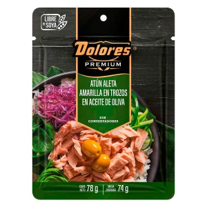 Atun Dolores Premium Aceite D/Oliva Sob Dolores 78 GRS
