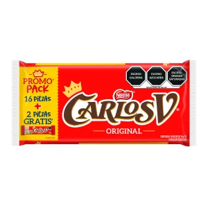 Exh Choco Nestle Carlos V Suizo 18 GRS