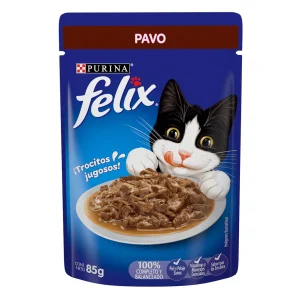 Alimento Para Gato Purina Felix Fantastic Tiritas Con Pavo 85 GRS