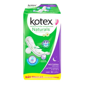 T Kotex Nat Noc Mnz C/A+6Pzs Kotex . 30 PZS