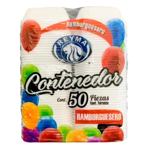Contenedor Reyma Hamburguesa 50 PZS