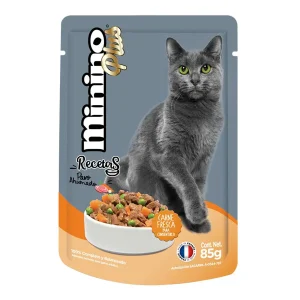 Sobres Minino Plus Pavo Ahumado 85 GRS