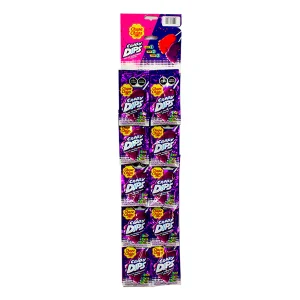 PALETA CHUPA CHUPS CRAZY DIPS UVA 10 PZS