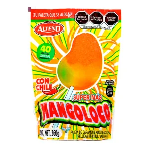 Exh Paleta Alteño Super Mango Loco Paleta Alteño Super Mango 40 PZS