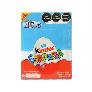 Exhibidor Chocolate Kinder Sorpresa Niño 12 PZS