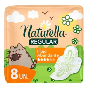 Toallas Femeninas Naturella Flujo Abundante Con Alas 8 PZS