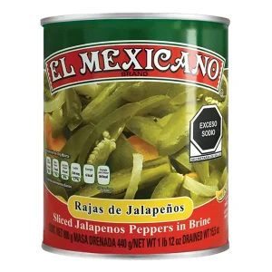 Chiles El Mexicano Rajas Verde 800 GRS