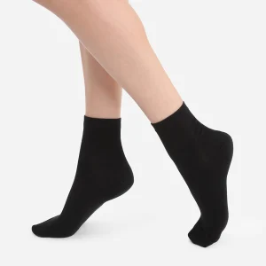 Pack de 2 pares de calcetines bajos negros para mujer
