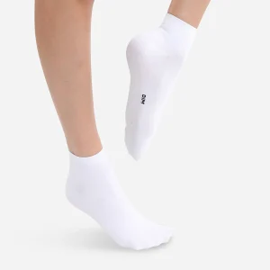 Pack de 2 pares de calcetines bajos blancos segunda piel para mujer