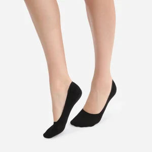 Pack de 2 pares de pinkies negros de algodón para mujer