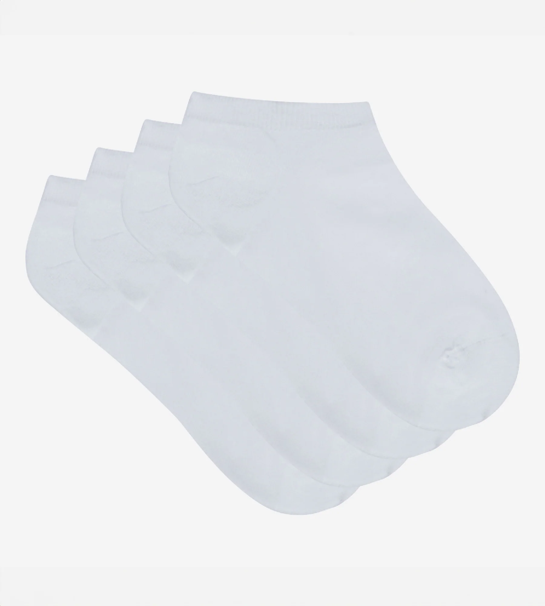 Pack de 2 calcetines bajos invisibles blancos Light Coton para mujer - Imagen 2