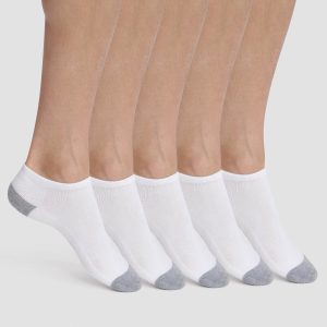 Pack de 5 pares de calcetines bajos de hombre de algodón blanco EcoDim Sport