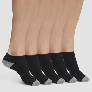 Pack de 5 pares de calcetines para hombre bajos de algodón negro EcoDim Sport