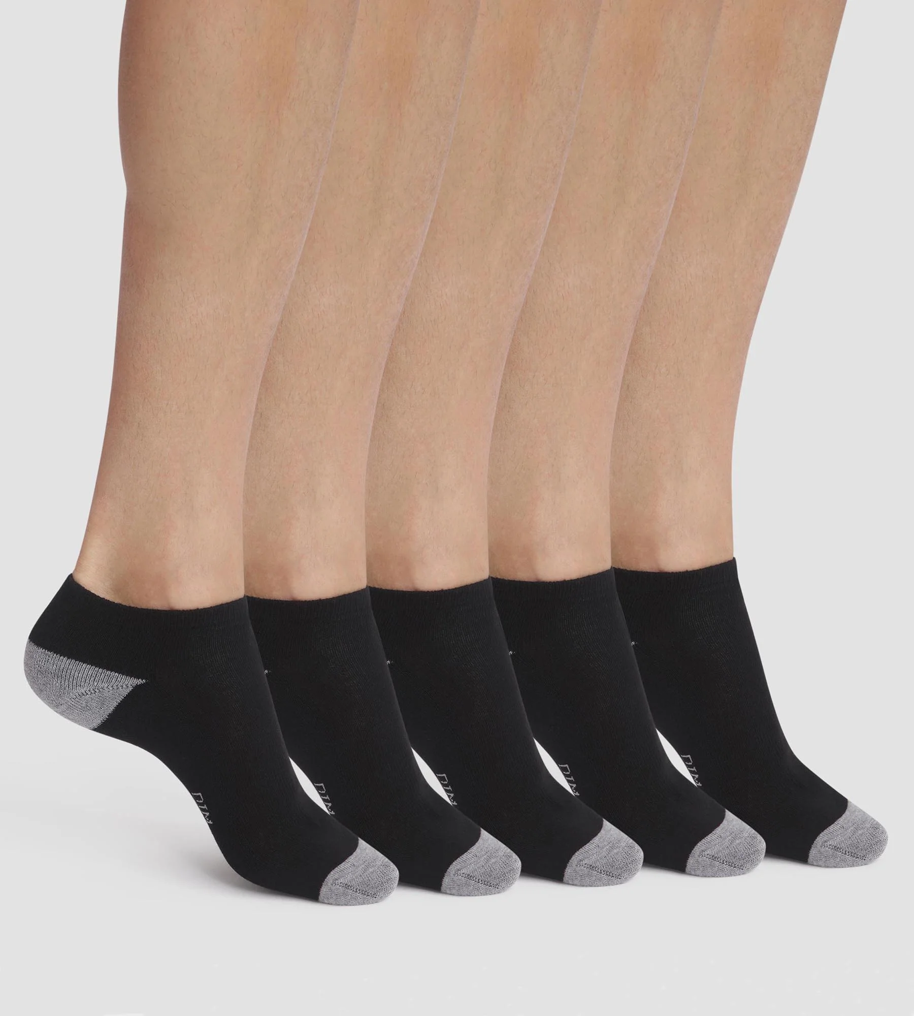 Pack de 5 pares de calcetines para hombre bajos de algodón negro EcoDim Sport