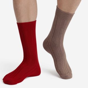 Pack de 2 pares de calcetines de hombre Bamboo Red