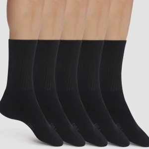 Pack de 5 pares de calcetines de hombre de algodón negro EcoDim Sport