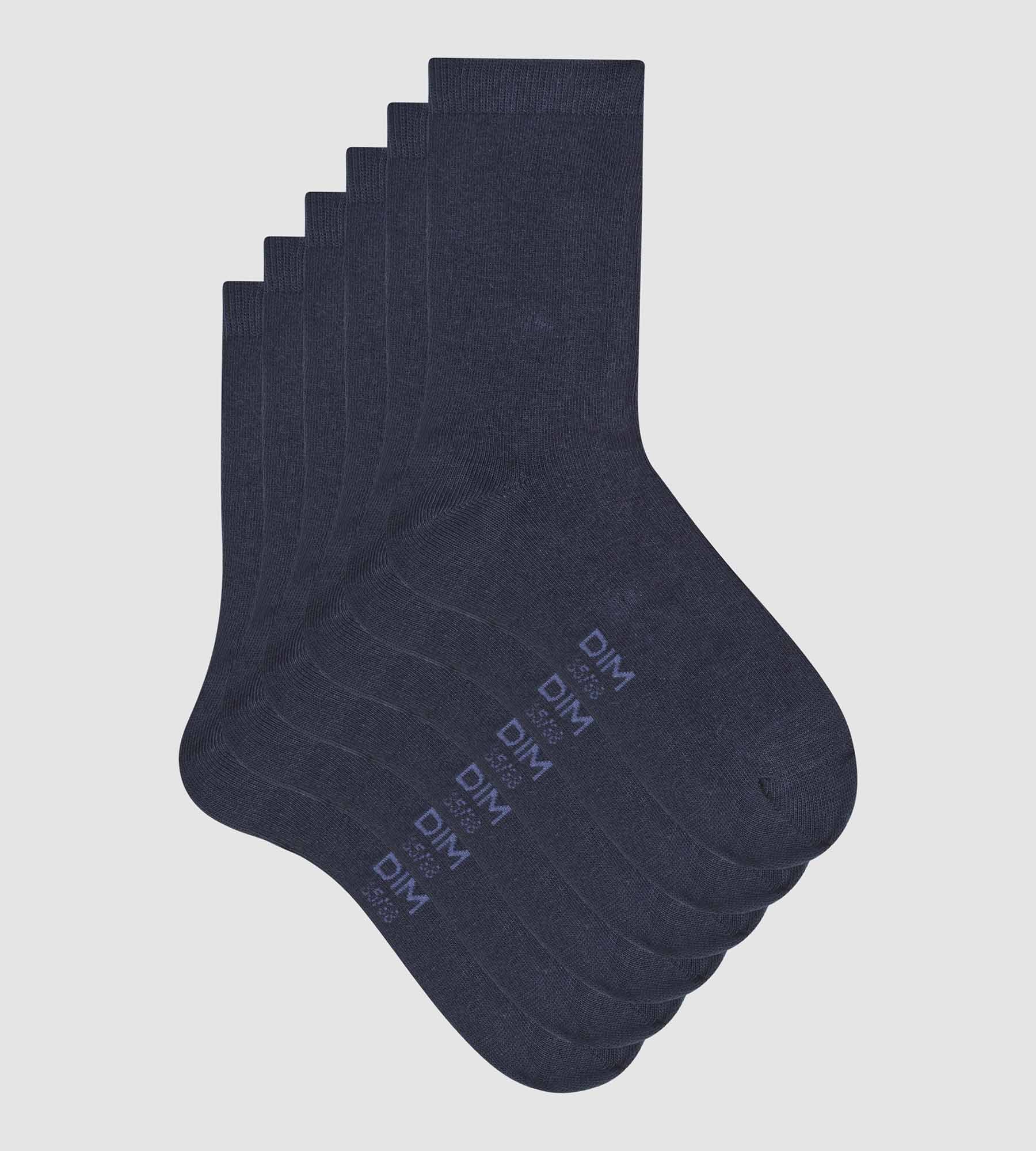 Pack de 3 pares de calcetines de mujer de algodón Azul Marino Dim - Imagen 2
