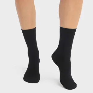 Pack de 2 pares de calcetines de mujer negros de viscosa de bambú Dim Bambou