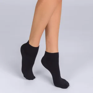 Pack de 2 calcetines bajos cortos negros Skin para mujer