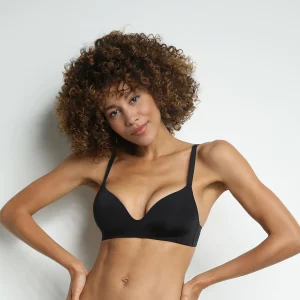 Sujetador sin aros con relleno invible negro - Dim InvisiFree