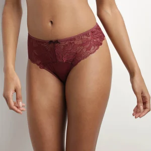 Braga de encaje y microfibra Burdeos Generous Essentiel