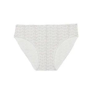 Braguita de niña blanca de microfibra con estampado de logos - Dim Touch