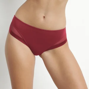 Braguita de microfibra y tul rojo amapola Dim Generous