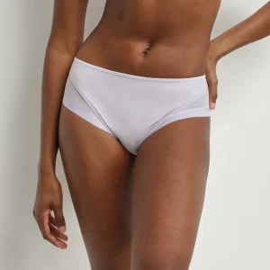 Braguita de mujer de microfibra y tul violeta grisáceo Dim Generous