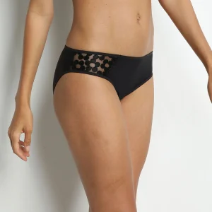 Braga negra de microfibra Generous Broderie